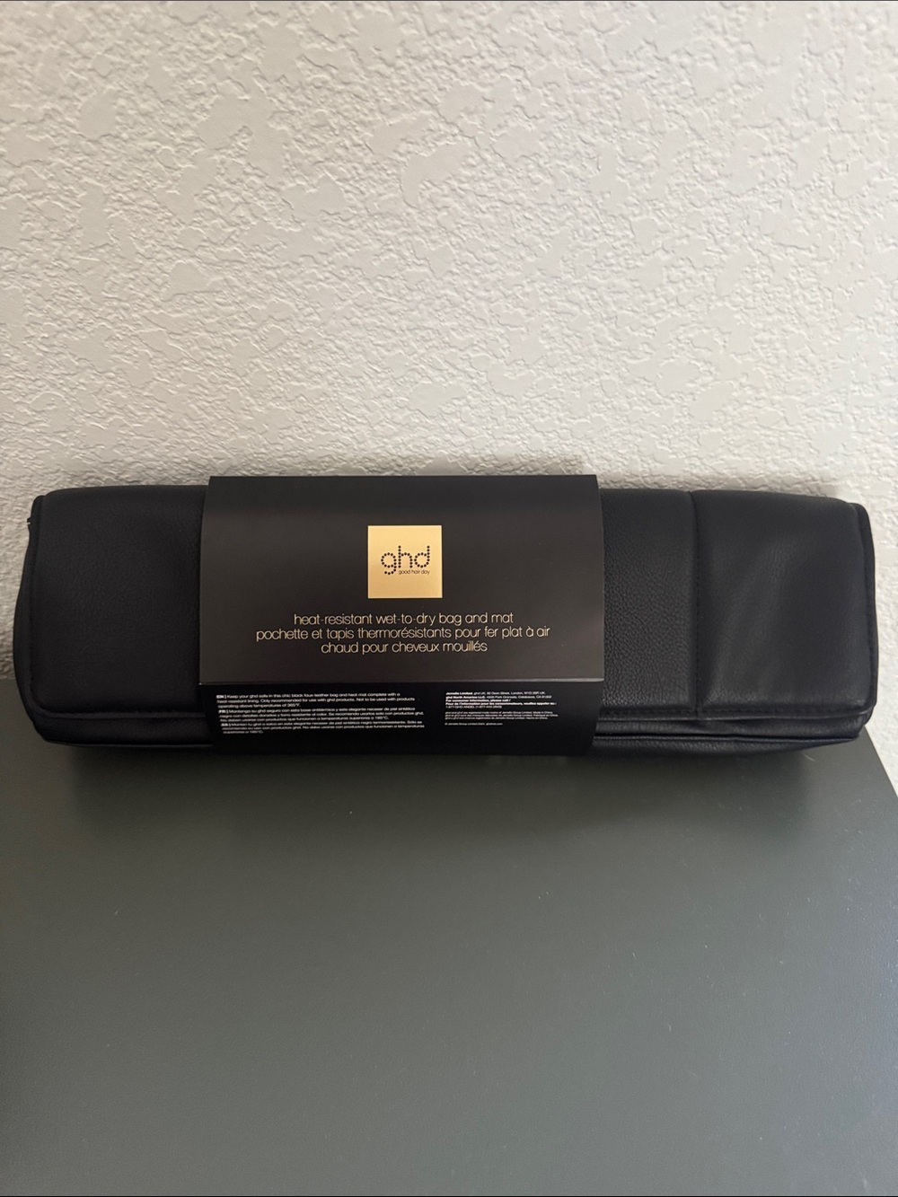 ghd Black Heat-Resistant Styling Tool Bag and Mat
